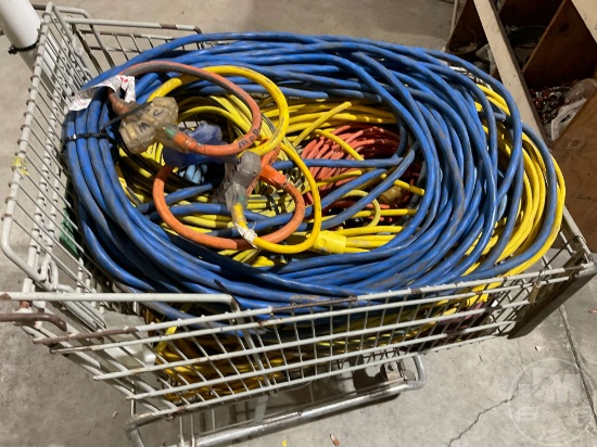 BASKET W/ MISC SIZE EXTENTION CORDS