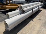 QTY (2) RACKS W/ MISC SIZE PVC PIPE