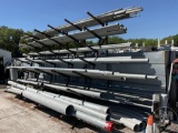 RACK W/ MISC SIZE GALVANIZED PIPE