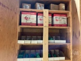 CABINET W/ MISC SIZE PVC PIPE FITTINGS,