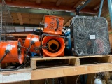 PALLET W/ ASSORTED SHOP FANS