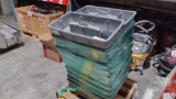 QTY OF MISC PLASTIC TOOL CARRIER CRATES, APPROX 25.5