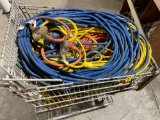 BASKET W/ MISC SIZE EXTENTION CORDS