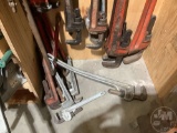 MISC SIZE PIPE WRENCHES, CHAIN WRENCHES, WIRE CUTTER