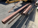 QTY OF MISC METAL, W/ METAL ROLLING DOLLY