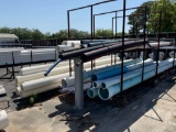 QTY (3) RACKS W/ MISC SIZE PVC PIPE