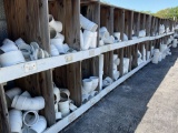MISC SIZE PVC PIPE FITTINGS, ***SHELVES INCLUDED***