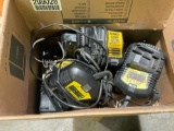 QTY OF MISC BATTERY CHARGERS/ BATTERIES