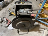 METAL BANDING DOLLY W/ BANDING TOOLS, CLAMPS & QTY (3)