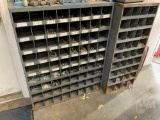 QTY OF (2) METAL BOLT BIN STORAGE UNITS W/ CONTENTS,
