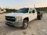 2011 CHEVROLET SILVERADO VIN: 1GB4KZCG2BF255665 CREW CAB 4X4 FLATBED TRUCK