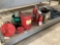 OILY WASTE CAN, FUNNELS, OIL CHANGE CONTAINERS, FIRE EXTINGUUISHERS MOP