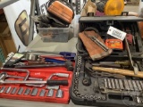 (2) CASES WITH SOCKETS, WRECHHES, DRILL BITS, HAMMERS