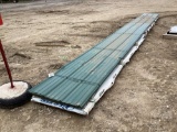 METAL SHEETING ON 2 PALLETS. ABOUT 81 SHEETS TOTAL. COLOR