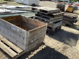 QUANTITY OF (3) WOODEN PALLETS W/ SIDES