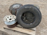 PALLET OF MISCELLANEOUS TIRES WITH RIMS
