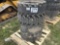 QTY OF (4) TIRES W/WHEELS, TO FIT SKID STEER