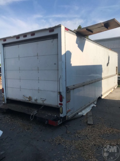 26' VAN/BOX TRUCK BODY, ROLL UP DOOR. WOOD FLOOR