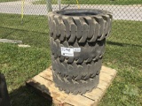 QTY OF (4) TIRES W/WHEELS, TO FIT SKID STEER