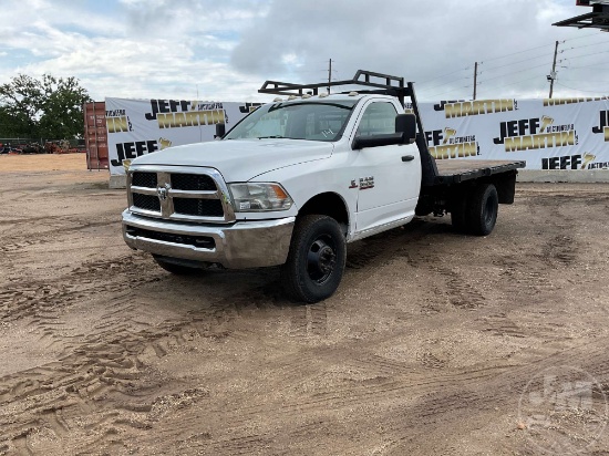 2014 RAM 3500HD VIN: 3C7WRSBLXEG203633 REGULAR CAB FLATBED TRUCK