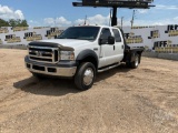 2006 FORD F-450 VIN: 1FDXW46P56EA40591 CREW CAB FLATBED TRUCK