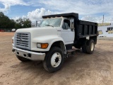 1998 FORD F-800 SINGLE AXLE DUMP TRUCK VIN: 1FDXF80C7WVA12806