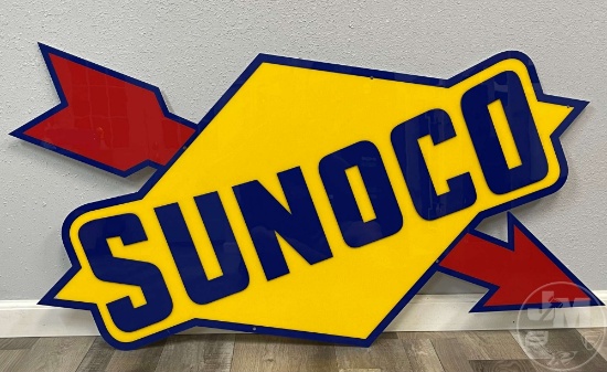 SUNOCO OIL SIGN, SINGLE SIDED, TWO DIMENSIONAL, APPROX. 48" MADE