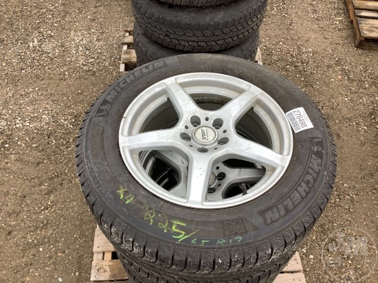 (4) MICHELIN 225/65R17 TIRES ON ALUMINUM 5 BOLT RIMS