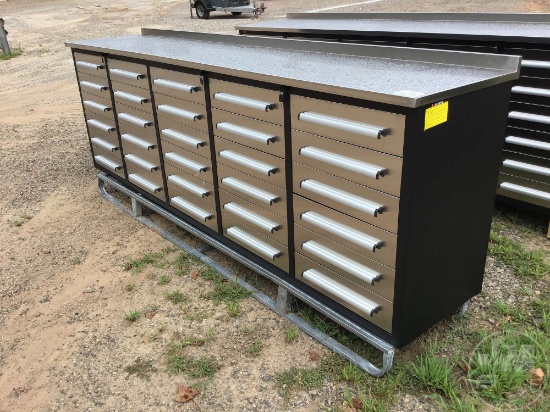(UNUSED) STEELMAN WORK BENCH MODEL:10FT-30D, 30 DRAWERS
