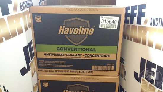 QTY OF (2) CASES OF HAVOLINE CONVENTIONAL ANTIFREEZE/COOLANT