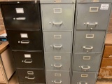QTY OF (3) METAL 4-DRAWER FILING CABINETS, 15”...... W X