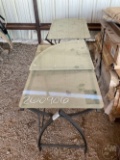 QTY (2) GLASS TOP TABLES