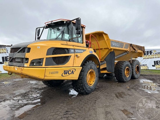 2016 VOLVO A25G ARTICULATED DUMP TRUCK SN: VCE0A25GC00740280