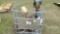 BASKET W 2 GEARBOXES W MOTOR AND MISC WHEEL AND