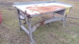 6’......X34”...... SHOP TABLE W/T CABINET