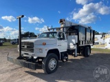 1989 FORD F-800 SINGLE AXLE DEBRIS SELF LOADER VIN: 1FDXK84A5KVA55491