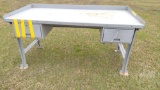 METAL SHOP TABLE W/ DRAWERS, 6’...... X 34”...... X 34”......