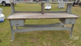 8’......X3”...... SHOP TABLE W/T DRAWERS