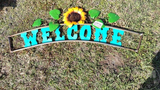 SUNFLOWER WELCOME METAL SIGN