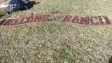 WELCOME TO THE RANCH METAL SIGN