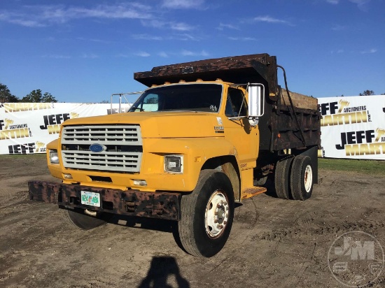 1994 FORD F-700 SINGLE AXLE DUMP TRUCK VIN: 1FDPK74C3RVA39571