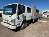 2014 ISUZU NPR/NPR-HD SINGLE AXLE CREW CAB FLATBED TRUCK VIN: 54DC4J1B4ES800492