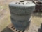 (4) 11R22.5 TIRES W/ALUMINUM WHEELS