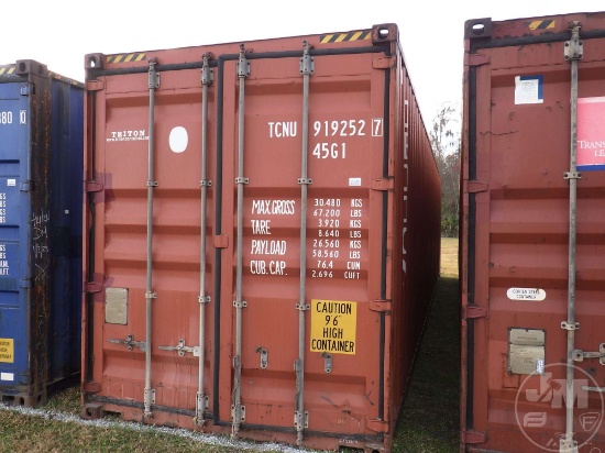 2006 JINDO 40' CONTAINER SN: TCNU9192527