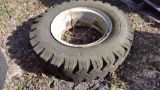 QTY OF (1) GOODYEAR 9.00-20 TIRE W/ WHEEL