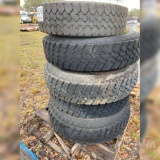 QTY OF (5) MISC TIRES W/ WHEELS