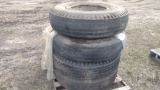 QTY OF (4) MISC TIRES, W/ WHEELS