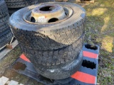 QTY OF  MISC SIZED TIRES, W/ WHEELS