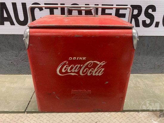 COCA-COLA COOLER WITH TRAY FROM THE 195O'S