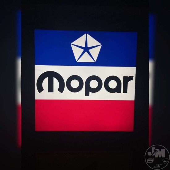 MOPAR 24" SQUARE LIGHTED HANGABLE SIGN